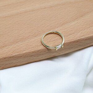 Kendra Scott Juliette Gold White Crystal Band RingSize #7